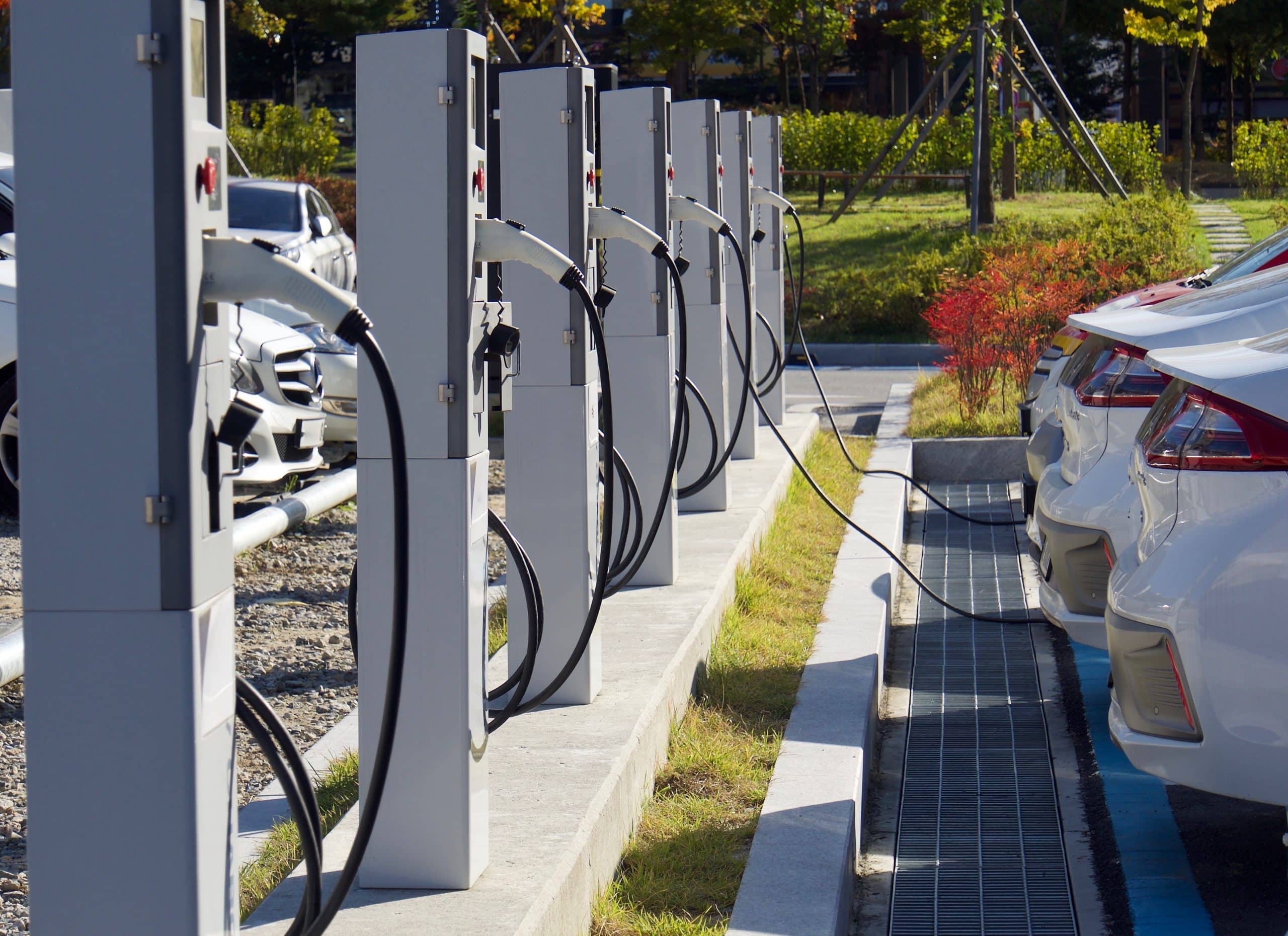 Electric,Car,Charging,Station,In,Korea