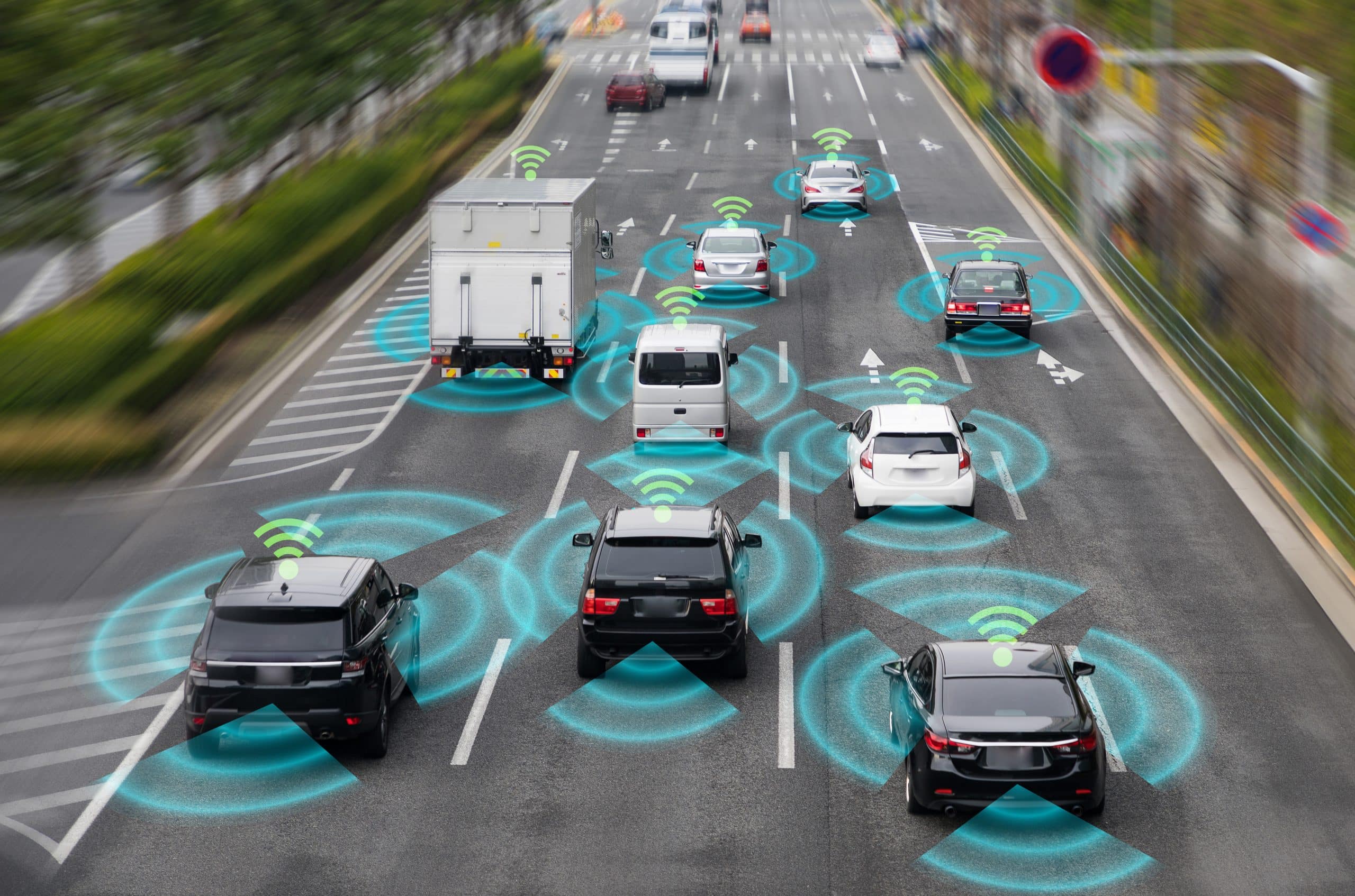 Sensing,System,And,Wireless,Communication,Network,Of,Vehicle.,Autonomous,Car.