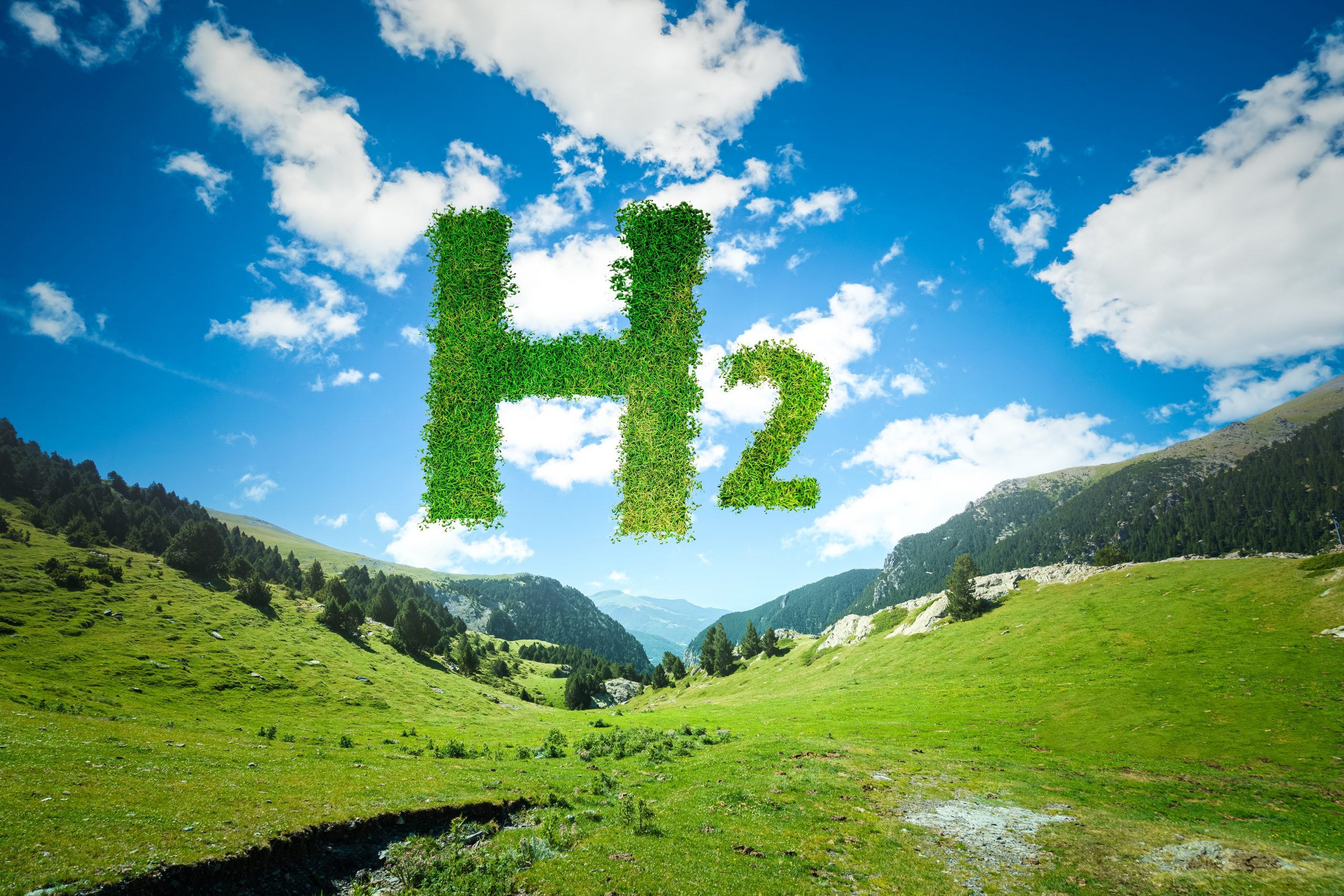 Green,Hydrogen,Energy,Symbol.,Ecological,Concept
